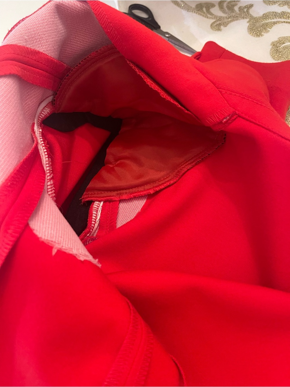 New York & Company Red Double-Breasted Gold-Button Blazer - Picture 6 of 8